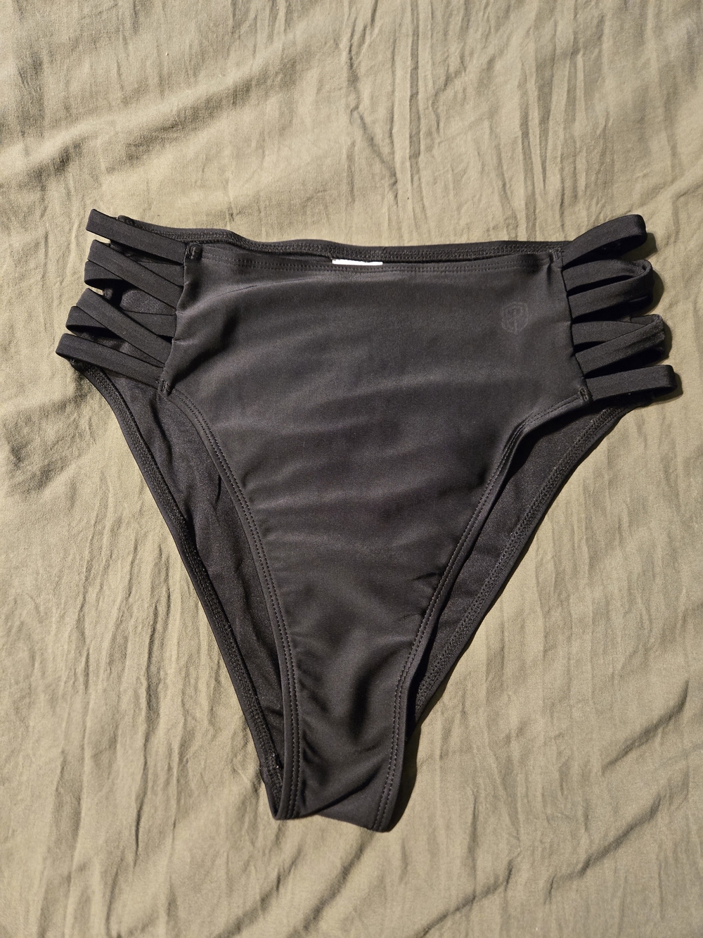 Born Primitive Black High-Waist Bikini Bottoms with Side Straps
